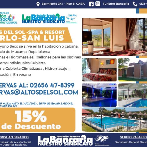 Altos del Sol Spa & Resort. Merlo-San Luis