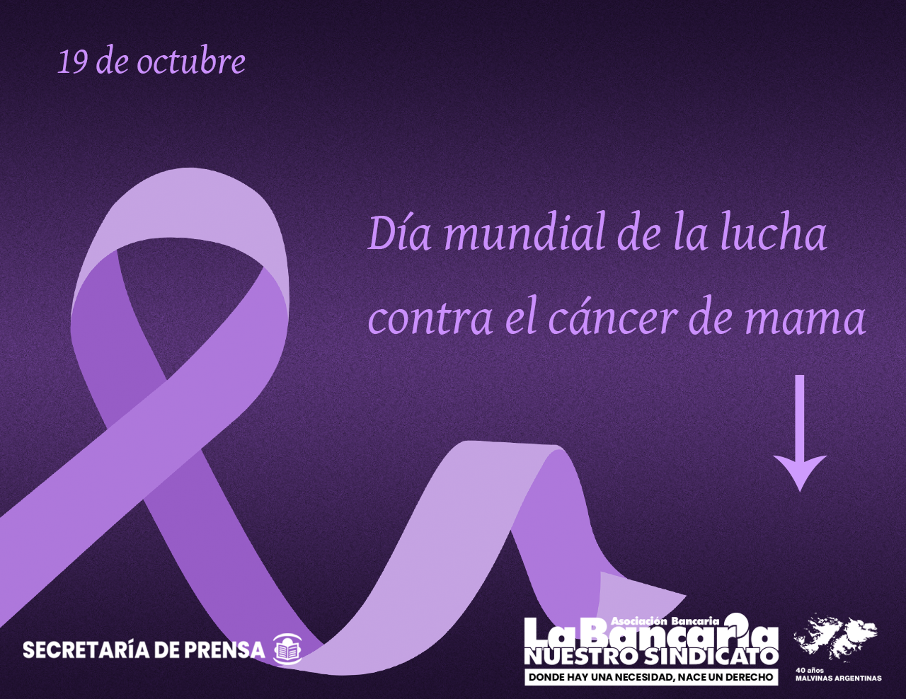 19 DE OCTUBRE | Día mundial de la lucha contra el cáncer de mama – La ...