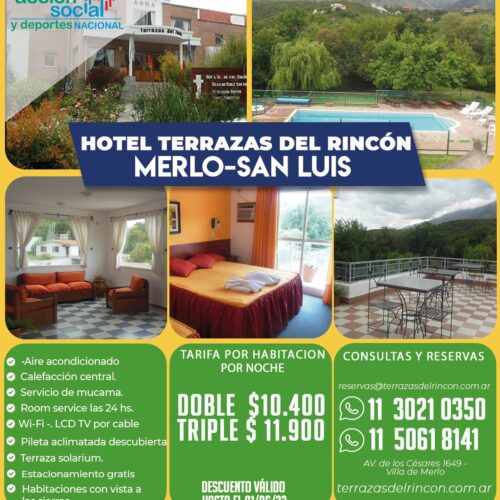 Hotel Terrazas del Rincón. Merlo San Luis