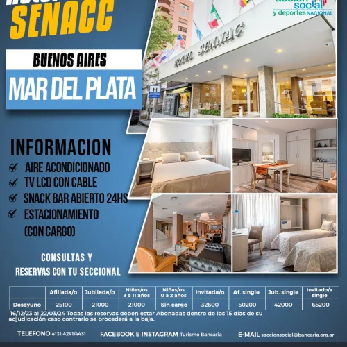 Hotel Senacc. Mar del Plata-Buenos Aires
