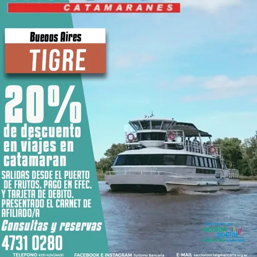 Río Tur Catamaranes. Tigre-Buenos Aires