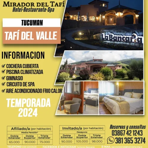 Mirador del Tafí Hotel-Restaurant-Spa. Tafí del Valle-Tucumán