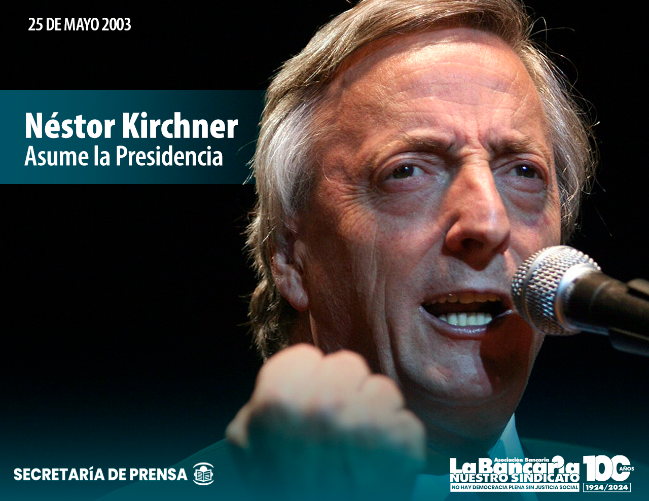 25 DE MAYO de 2003. Néstor Kirchner asume la Presidencia – La Bancaria