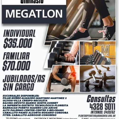 Megatlon. Convenio para afiliadas y afiliados