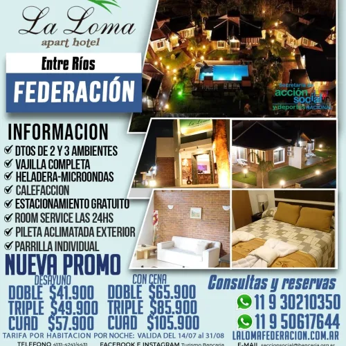 La Loma Apart Hotel. Federación-Entre Ríos