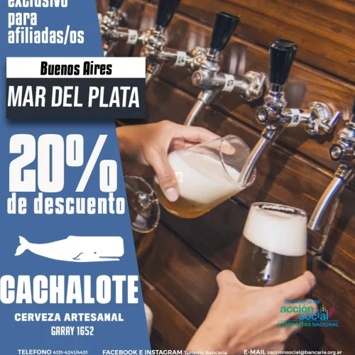 Cachalote, cerveza artesanal. Mar del Plata-Buenos Aires