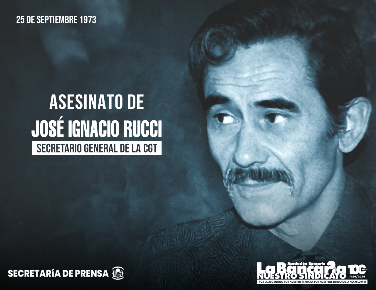 25 DE SEPTIEMBRE 1973. Asesinato de José Ignacio Rucci – La Bancaria