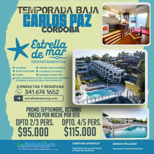 Estrella de Mar departamentos. Villa Carlos Paz-Córdoba