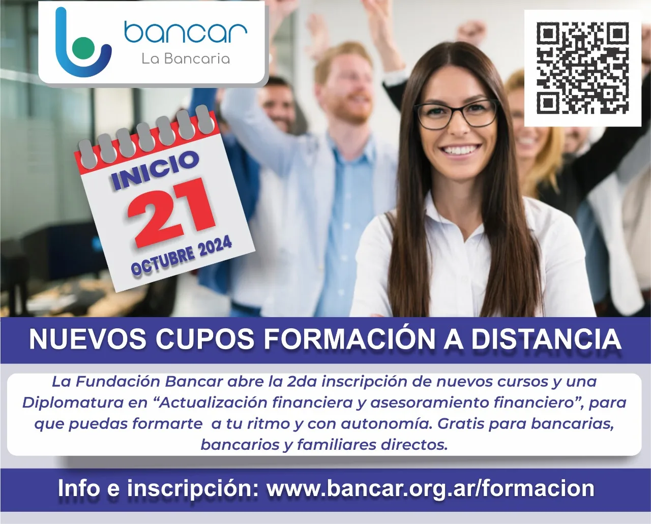 BANCAR. Nuevos cupos formación a distancia