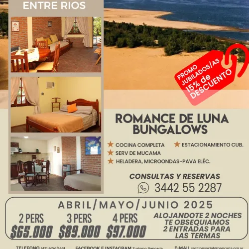 Romance de Luna Bungalows. San José-Entre Ríos