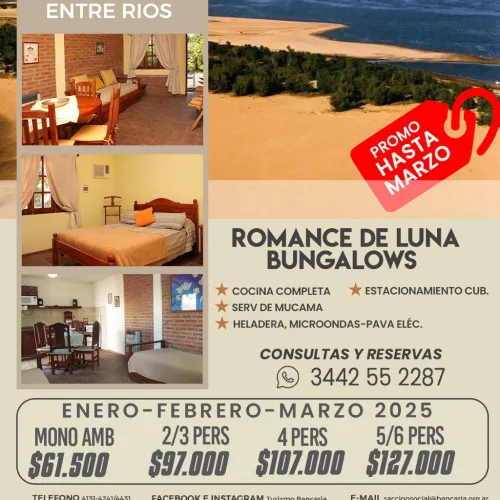 Romance de Luna Bungalows. San José-Entre Ríos