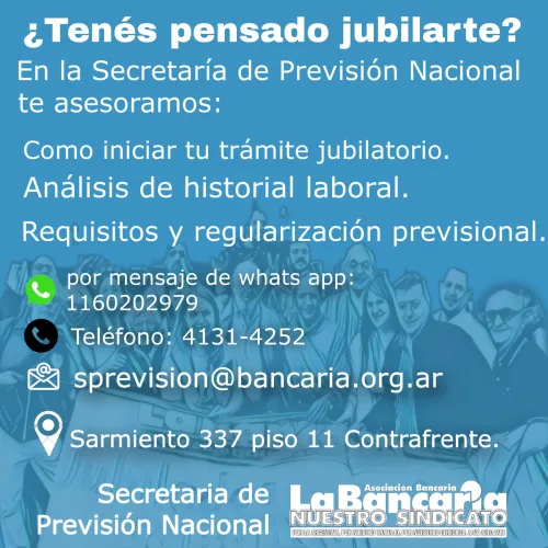 ¿Tenés pensando jubilarte? Te asesoramos