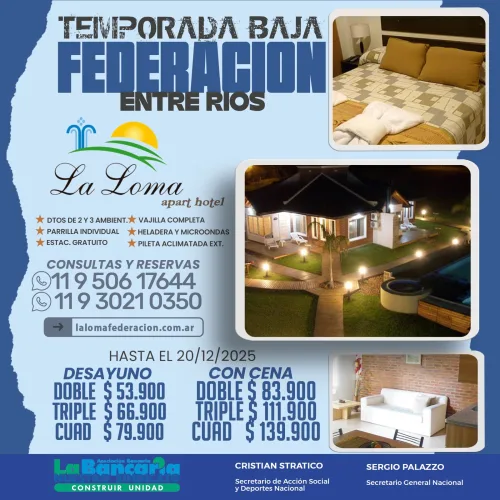 La Loma apart hotel. Federación-Entre Ríos