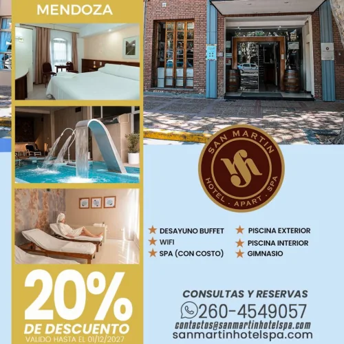 Hotel Apart Spa San Martín. San Rafael-Mendoza