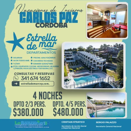 Estrella de Mar departamentos. Villa Carlos Paz-Córdoba