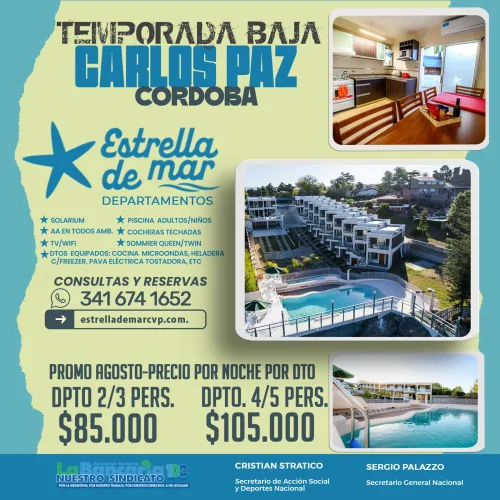 Estrella de Mar departamentos. Villa Carlos Paz-Córdoba