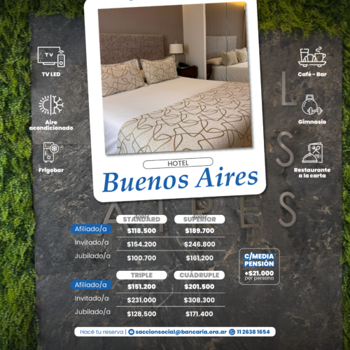 Hotel La Bancaria. CABA