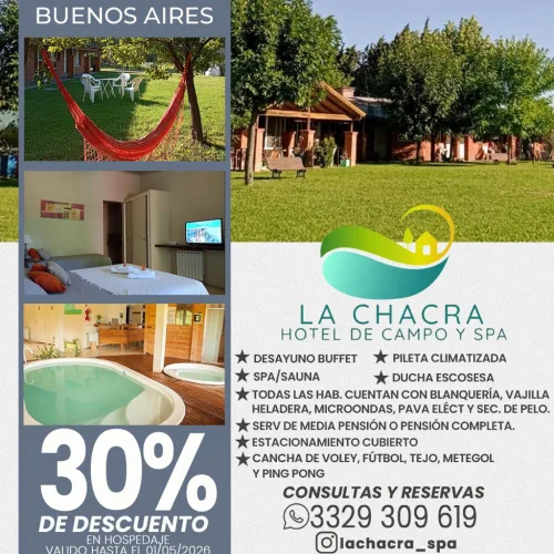 La Chacra hotel de campo y spa. San Pedro-Buenos Aires