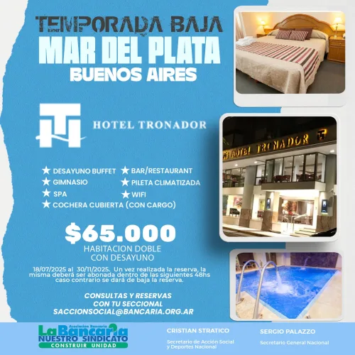 Hotel Tronador. Mar del Plata, Buenos Aires