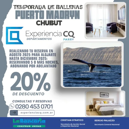 Temporada de ballenas. Puerto Madryn, Chubut
