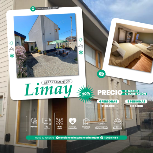 Departamentos Limay. Dina Huapi, Río Negro