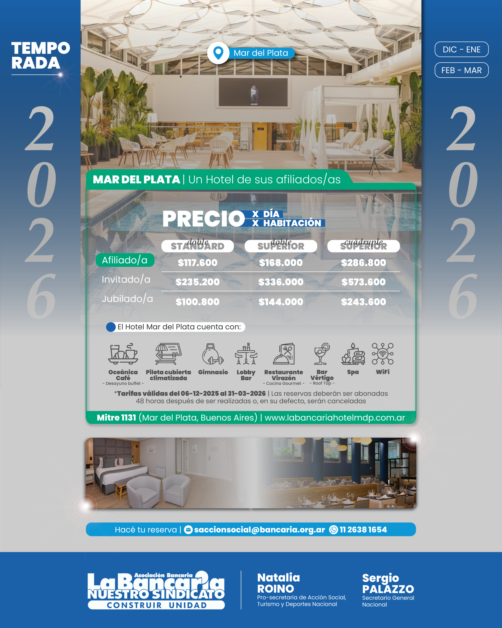 Hotel La Bancaria. Mar del Plata