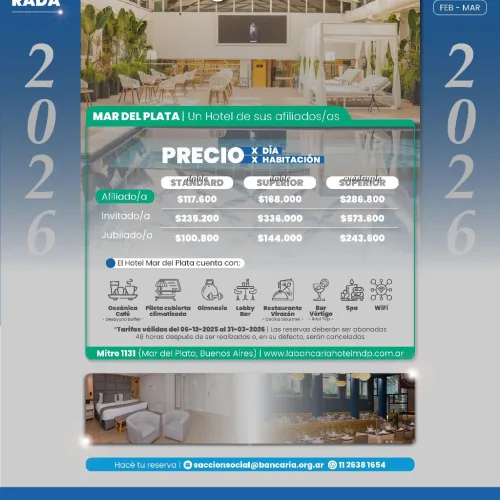 Hotel La Bancaria. Mar del Plata