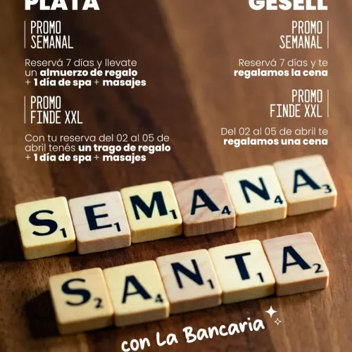 Promoción Semana Santa-Mar del Plata y Villa Gesell