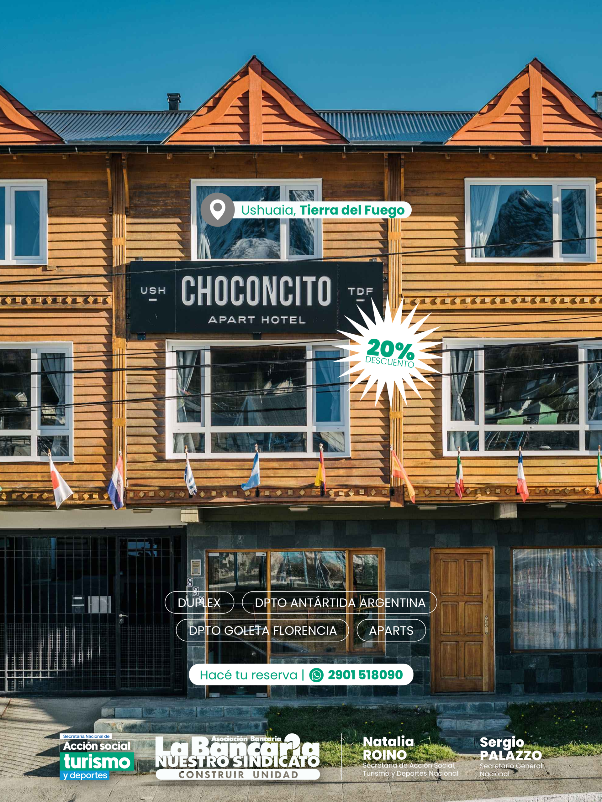 Choconcito Apart Hotel. Usuahia, Tierra del Fuego