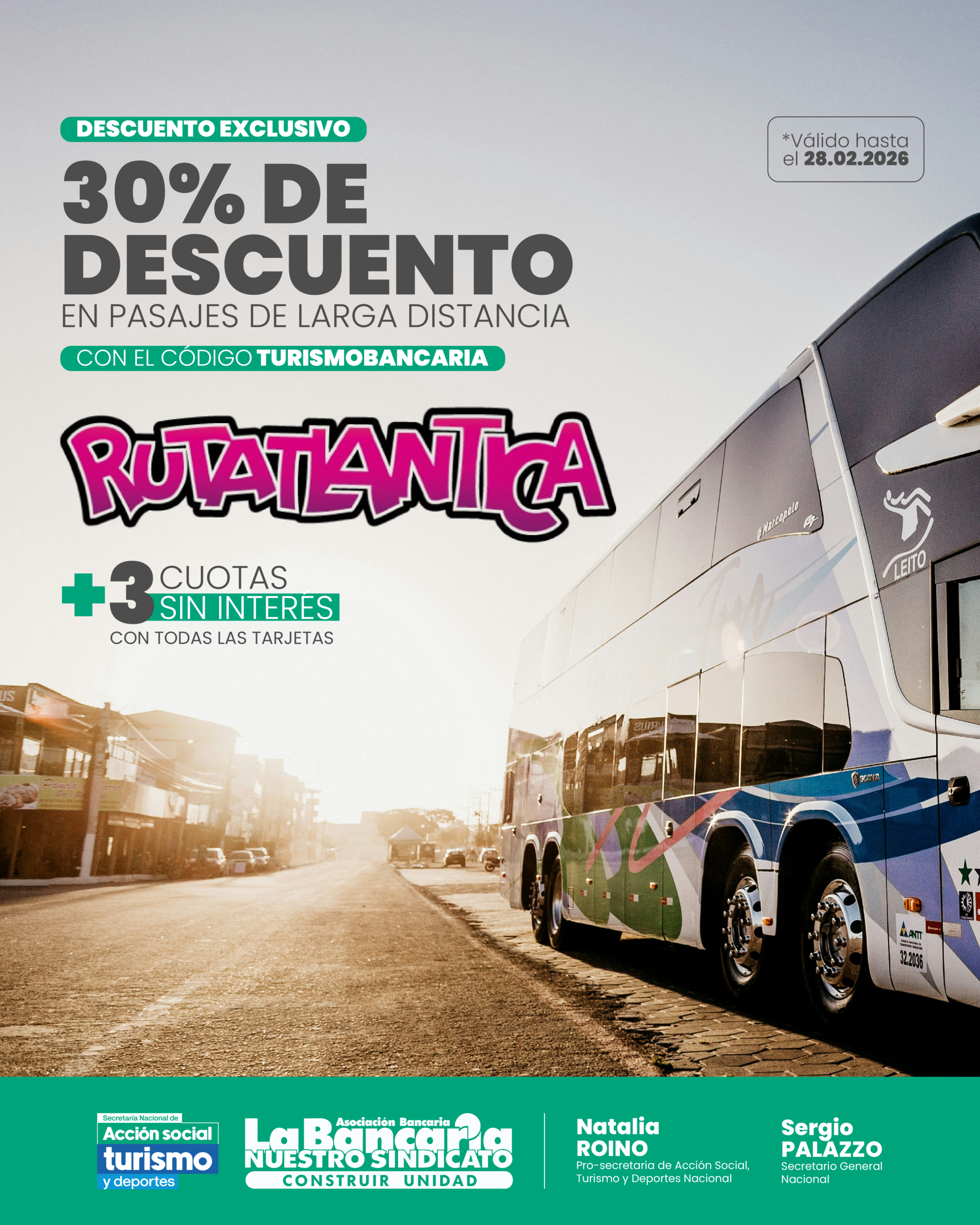 Descuento exclusiva en Rutaatlantica