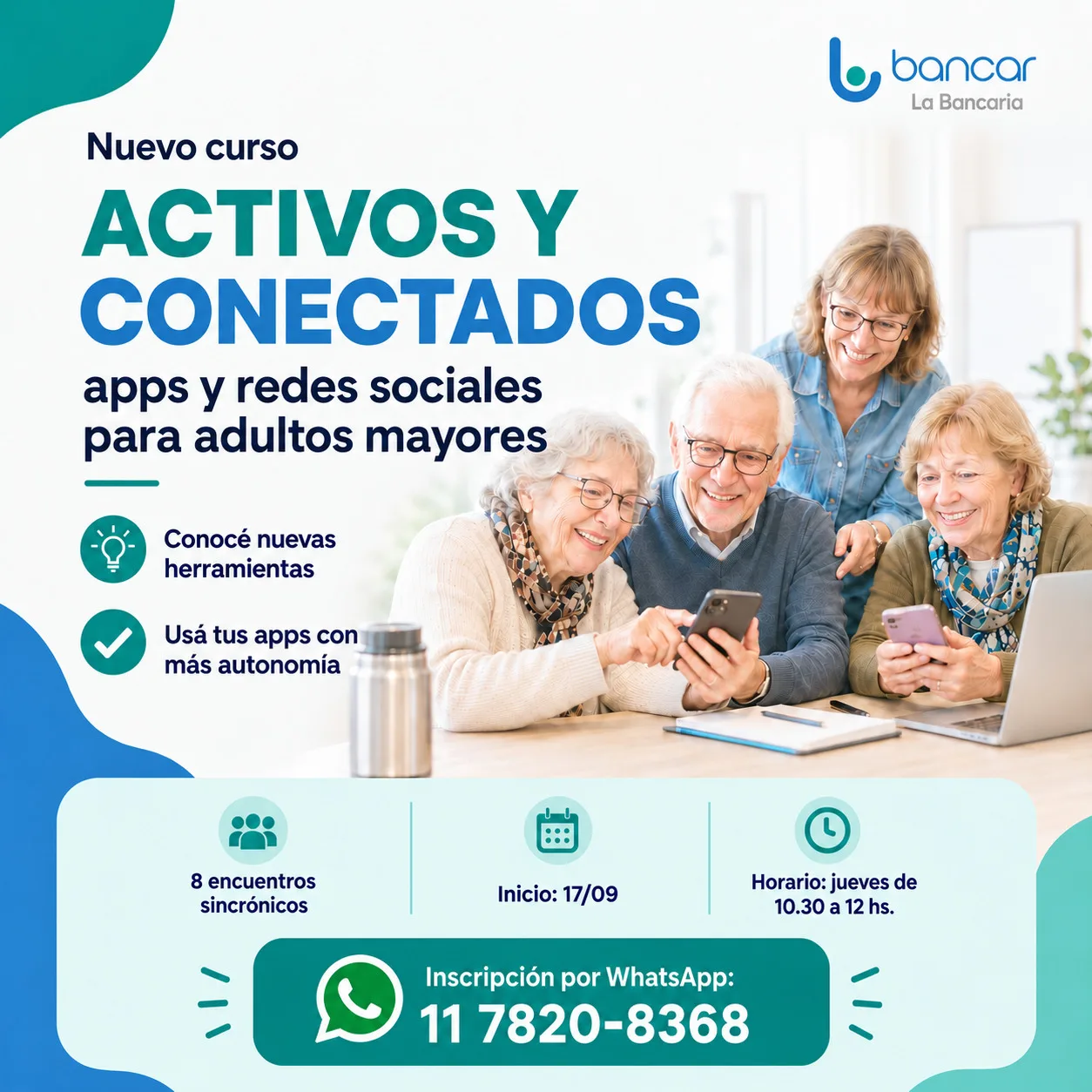 Activos y conectados: nuevo curso para adultos mayores